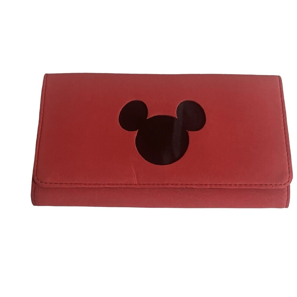 Vintage Disney Mickey Mouse Red Wallet Adult 90’s ULTRA RARE